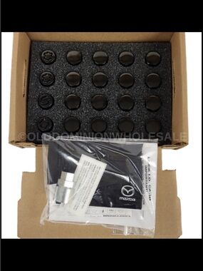 Mazda Black Lug Nut Cover Cap Set - OEM Style - brand new